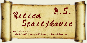 Milica Stoiljković vizit kartica